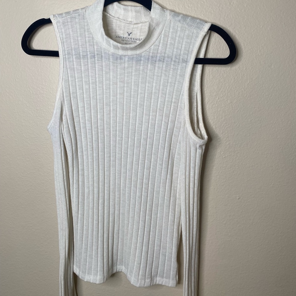 Long sleeve , see through , slight turtle kneck